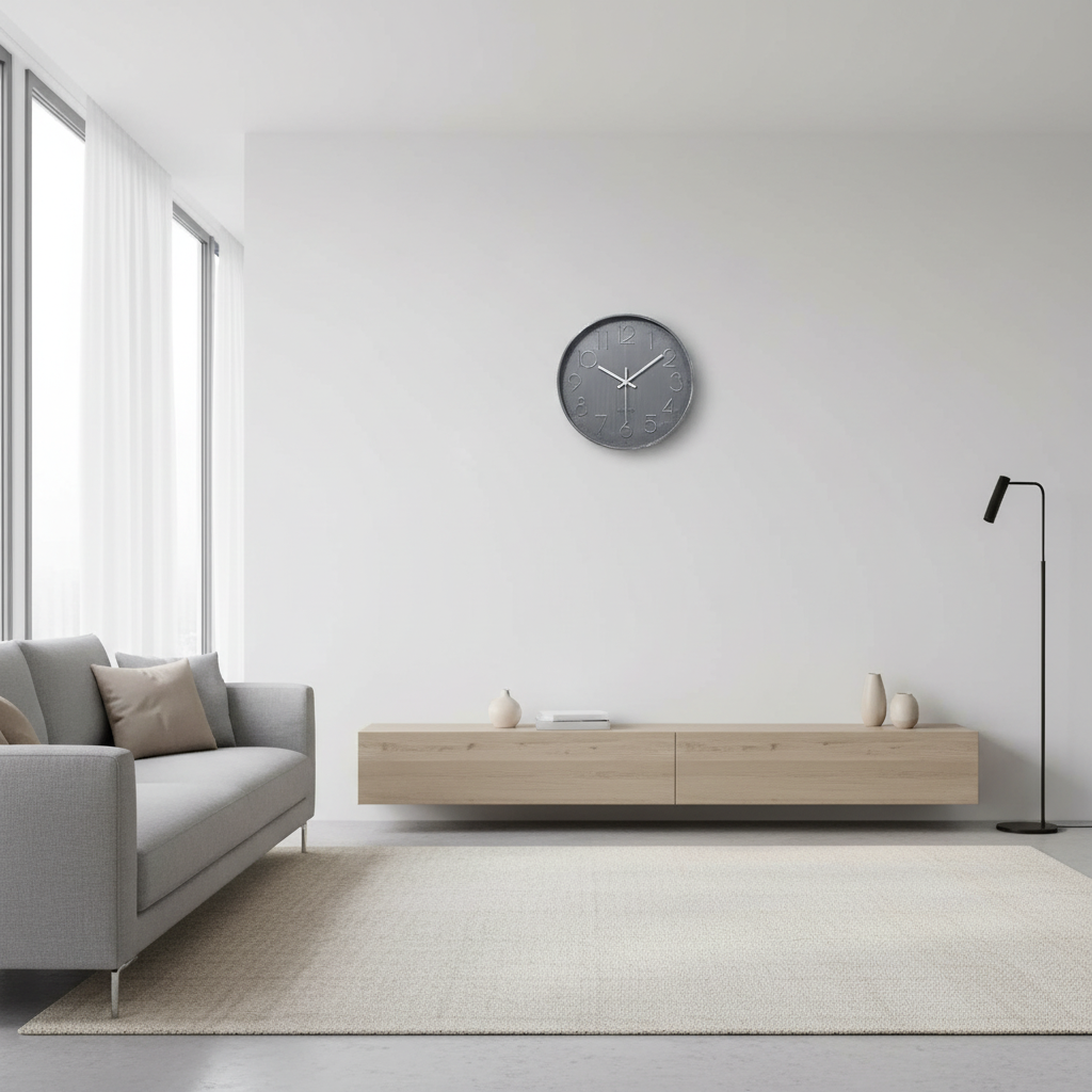 Färgglad Rund Väggklocka 30cm | Modern Design