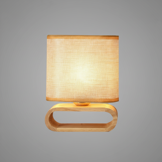 Bambino | Bordslampa i Bambu med Tygskärm
