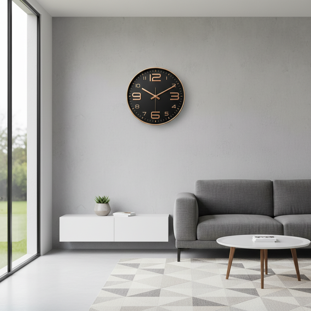 Färgglad Väggklocka Barn | Designad Rund Klocka 30cm