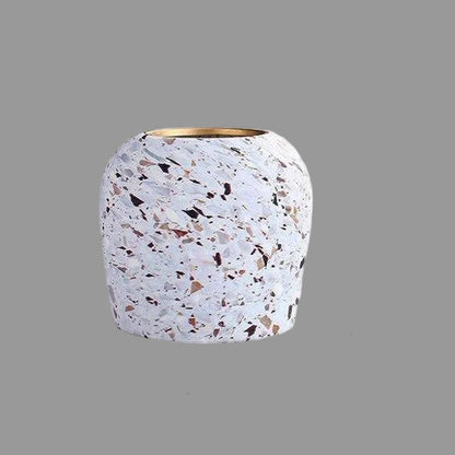 Vit Terrazzo-designvas | Keramisk Bordsvas